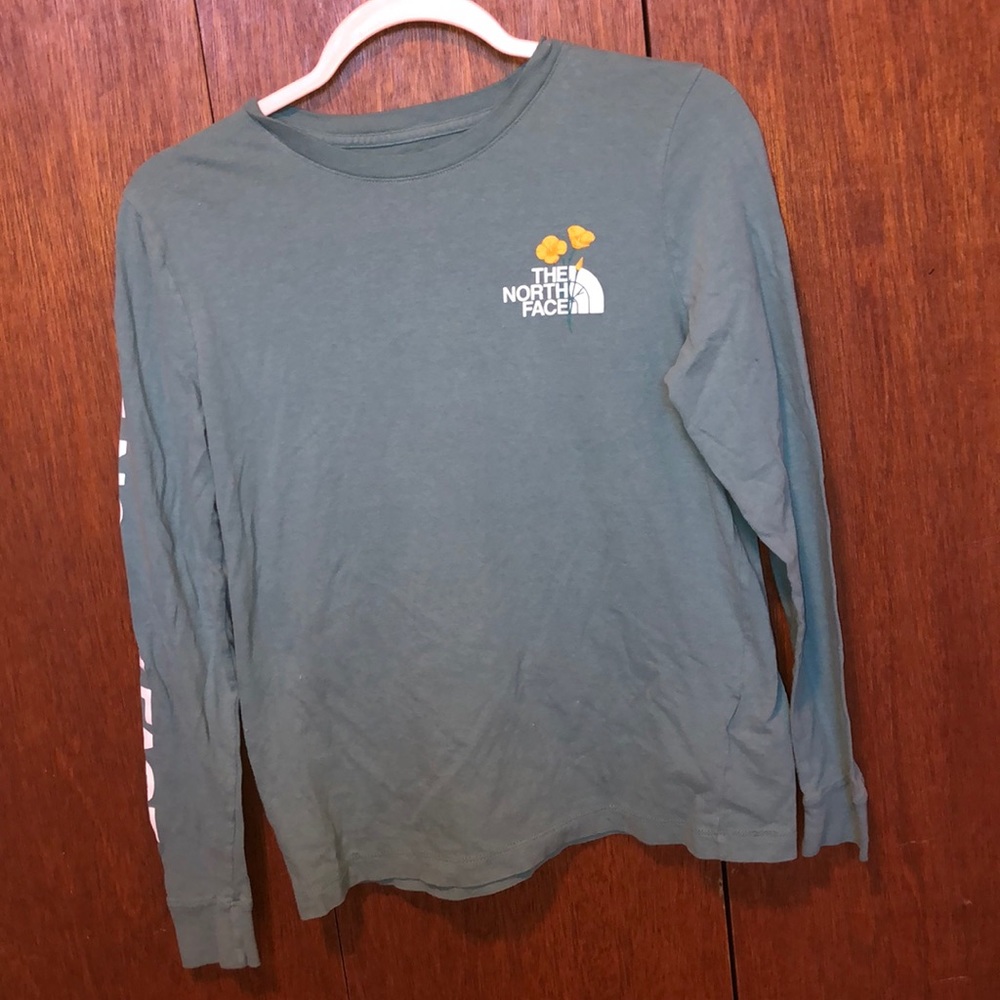 the north face green tee shirt